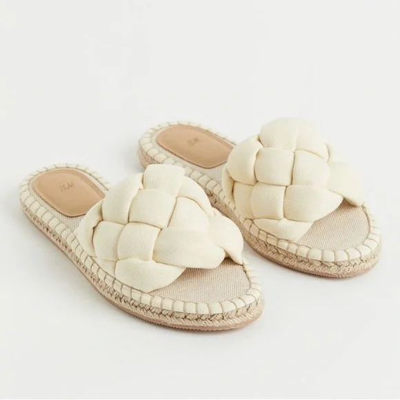 H&M Espadrille-Style Braided slides shoe - Picture 5 of 8